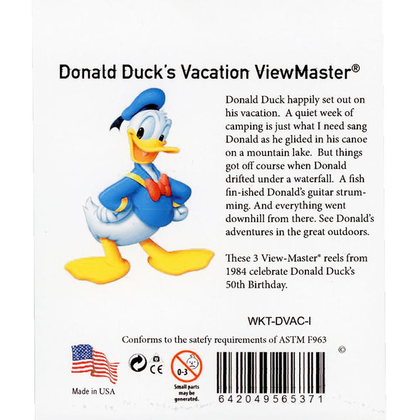Donald Duck Vacation - ViewMaster 3 Reel Set - new WKT 3Dstereo 