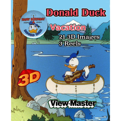 Donald Duck Vacation - ViewMaster 3 Reel Set - new WKT 3Dstereo 