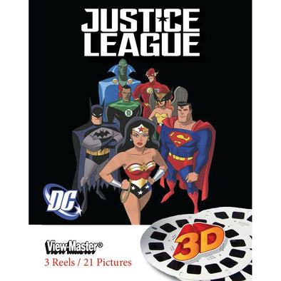 Justice League - View-Master 3 Reel Set - NEW - 5759 Packet 3dstereo 