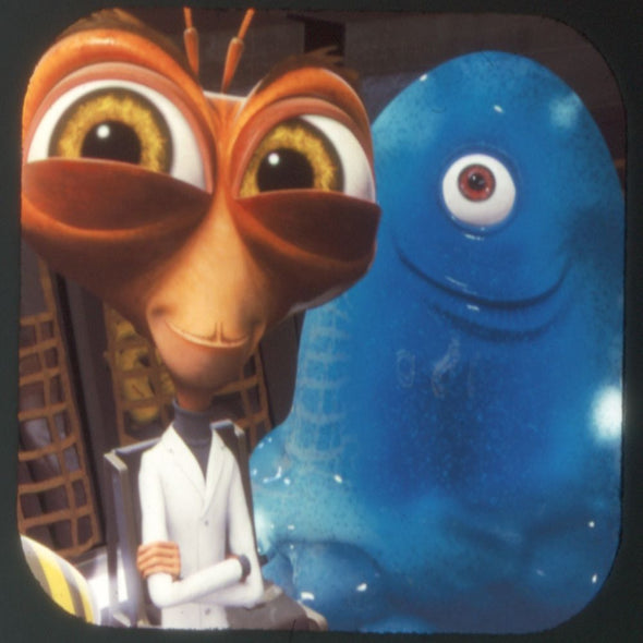 Monsters vs Aliens - View-Master 3 Reel Set on Card - Open VBP 3dstereo 