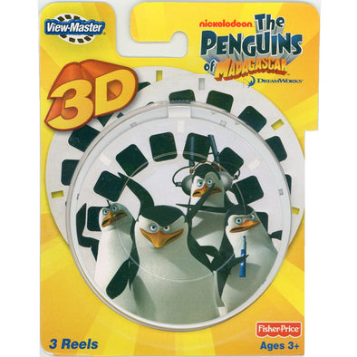 Penguins of Madagascar - View-Master 3 Reel Set on Card - Open VBP 3dstereo 