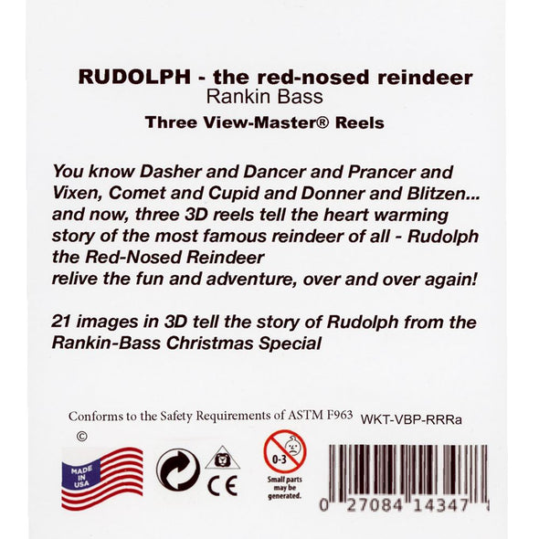 Rudolph the Red-nosed Reindeer - Rankin Bass - View-Master 3 Reel Set - new WKT 3dstereo 