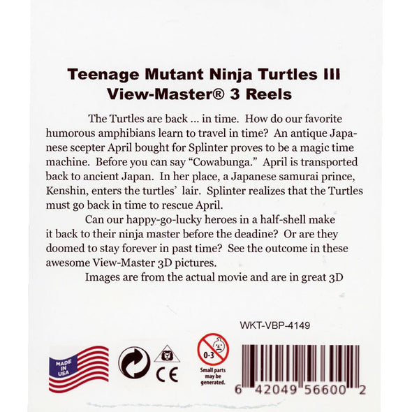 Teenage Mutant Ninja Turtles III - ViewMaster 3 Reel Set - new WKT 3dstereo 