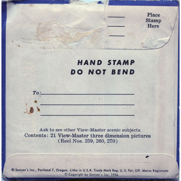 10 ANDREW - White Mountains of New Hampshire - View-Master 3 Reel Economy Packet - 1956 - vintage - 259,260,270-S3 Packet 3dstereo 