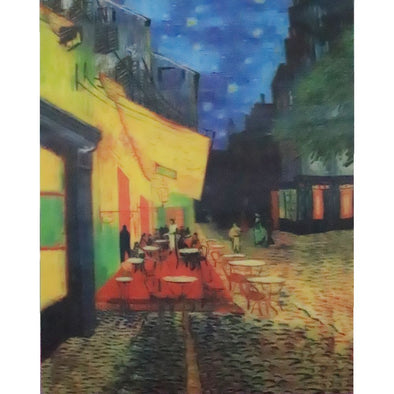 Vincent Van Gogh - Cafe Terrace at Night - 3D Lenticular Classic Art Poster - 8x10 - NEW Poster 3dstereo 