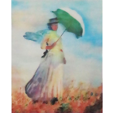 Claude Monet - Woman with a Parasol - 3D Lenticular Classic Art Poster - 8x10 - NEW Poster 3dstereo 