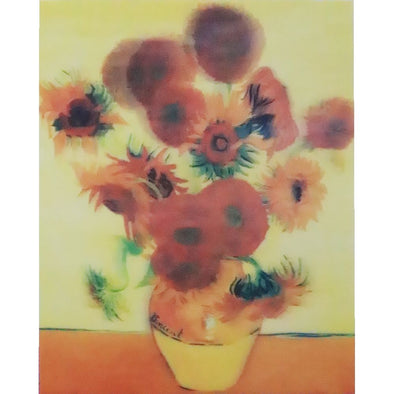 Vincent Van Gogh - Sunflowers - 3D Lenticular Classic Art Poster - 8x10 - NEW Poster 3dstereo 