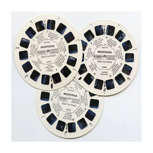 Montana - Map Series - View-Master 3 Reel Packet - 1970s views - vintage - (A 295-G1A) 3Dstereo 