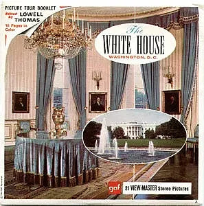 White House, Washington D.C. - View-Master 3 Reel Packet - 1970s views - vintage - (PKT-A793-G1Am) Packet 3Dstereo 
