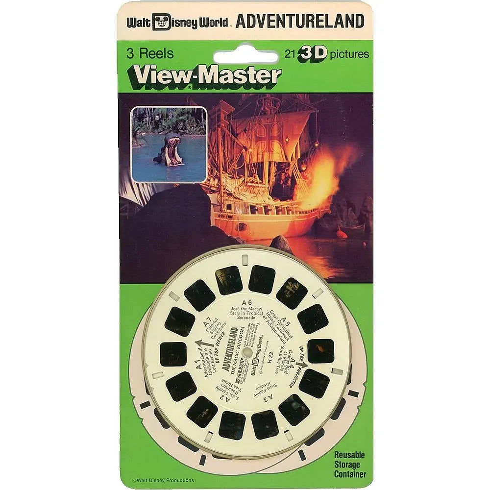Adventureland - Disney World - View-Master 3 Reel Set on Card - NEW - –