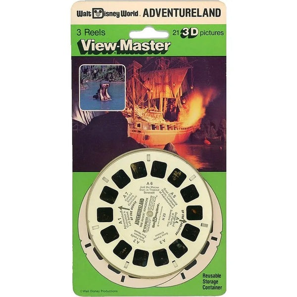 Adventureland - Disney World - View-Master 3 Reel Set on Card