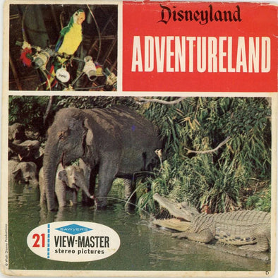 Adventureland - Disneyland - Vintage View-Master 3 Reel Packet - 1960s views - vintage - (ECO-A177-S6D) Packet 3dstereo 