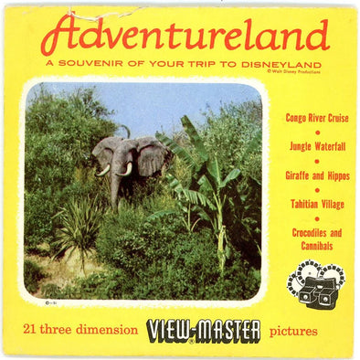 Adventureland - View-Master- Vintage - Souvenir 3 Reel Packet - 1950s views ( ECO-Adven-S3 ) Packet 3dstereo 