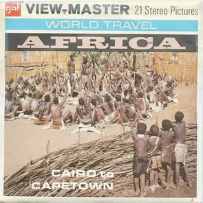Africa - View-Master 3 Reel Packet - 1970s - vintage - (B096-G3A) Packet 3dstereo 