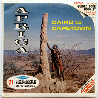 Africa - View-Master 3 Reel Packet - 1960s views - vintage - (B096-S6A ) Packet 3dstereo 