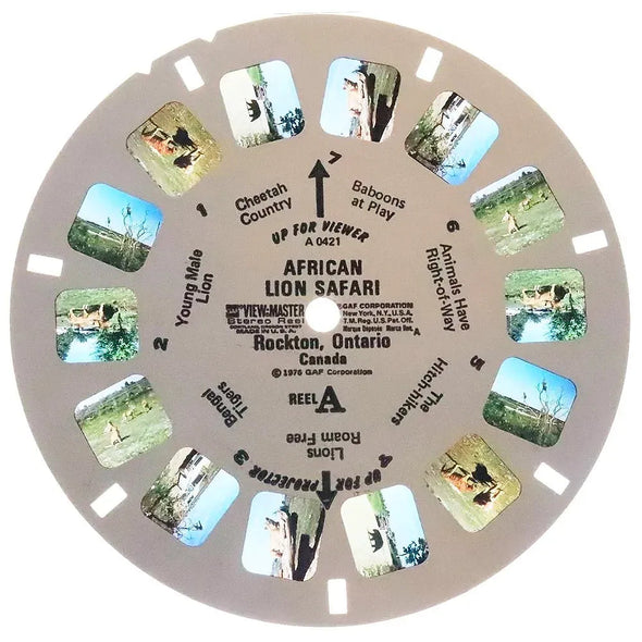 ANDREW - African Lion Safari - View-Master 3 Reel Packet - Ontario, Canada - (A042-G5A) Packet 3dstereo 