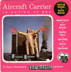 Aircraft Carrier - View-Master 3 Reel Packet - 1950s Views - Vintage - (PKT-AIRCR-S3) Packet 3dstereo 