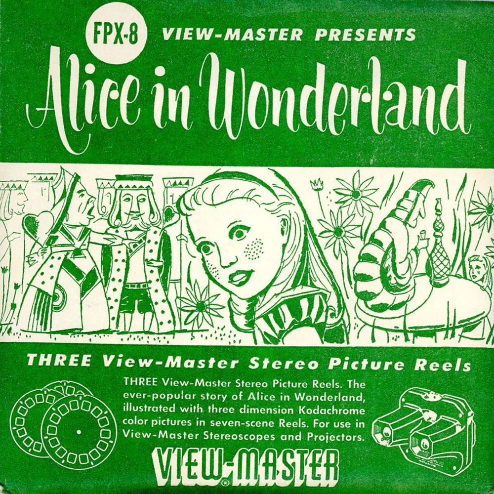 Alice in Wonderland - View-Master 3 Reel Packet - 1950s - Vintage - (P –
