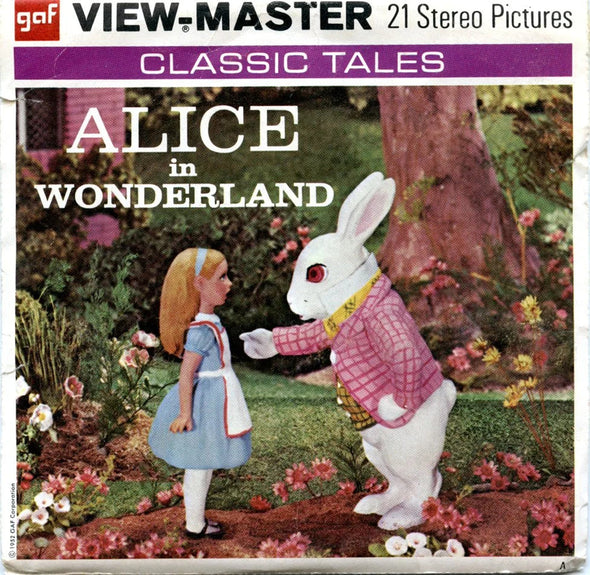 Alice in Wonderland - View-Master 3 Reel Packet - 1970s - Vintage - (BARG-B360-G3A) Packet 3Dstereo 