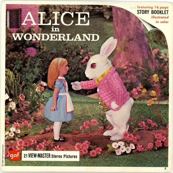 Alice in Wonderland -Vintage - View-Master - 3 Reel Packet - 1960s views - (ECO-B360-G1A) Packet 3dstereo 