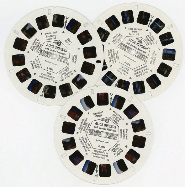 Alice Springs - View-Master 3 Reel Packet - 1970s Views - Vintage - (zur Kleinsmiede) - (B289-G3A) Packet 3dstereo 