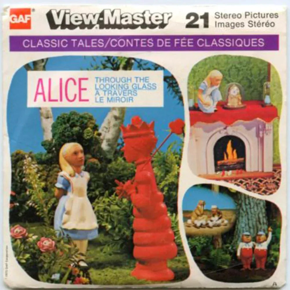 Alice - Through the Looking Glass - View-Master - Vintage - 3 Reel Pac –