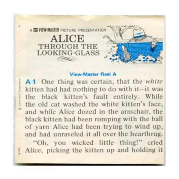 Alice - Through the Looking Glass - View-Master - Vintage - 3 Reel Packet - 1970s views - (ECO-B364-C-G6) Packet 3dstereo 