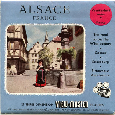 Alsace France - View-Master 3 Reel Packet -1950s view - vintage - (PKT-ALSACE-BS3) Packet 3dstereo 