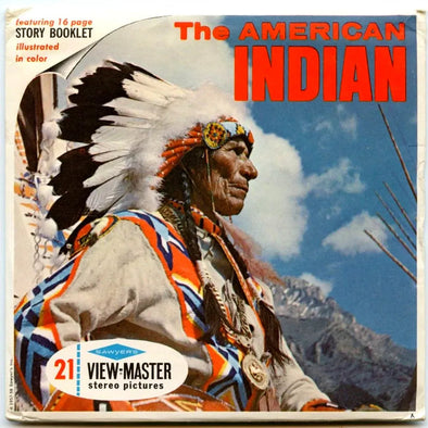 American Indian - View-Master- Vintage - 3 Reel Packet - 1960s views ( PKT-B725-S6A ) Packet 3dstereo 