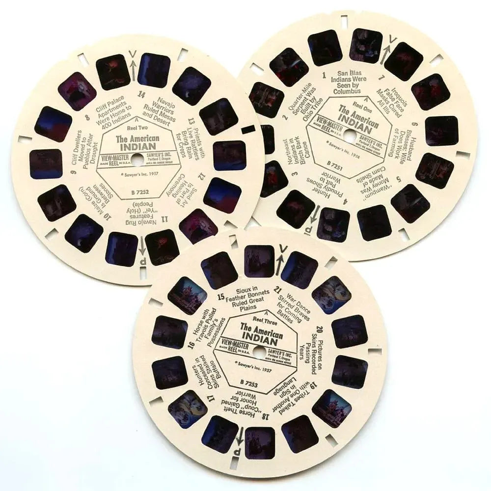American Indian - View-Master- Vintage - 3 Reel Packet - 1960s