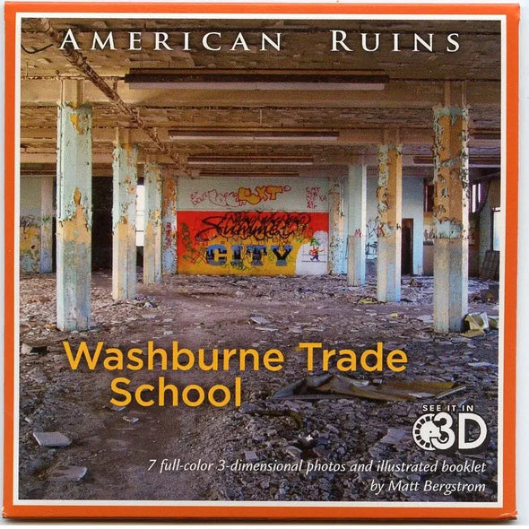 American Ruins - Washburne Trade School - View-Master 3 Reel Set on Card New - (VBP-A01) 3Dstereo.com 