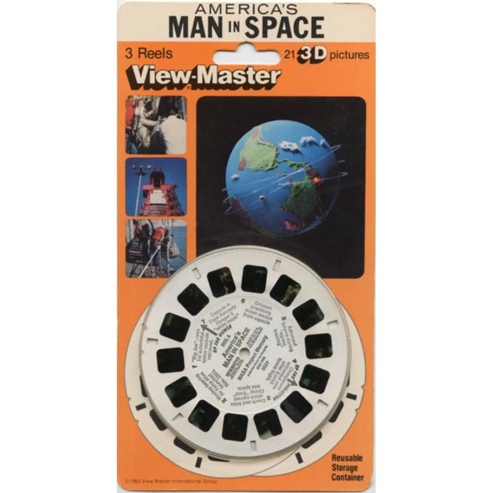 American's - Man in Space - Project Mercury View-Master - 3 Reel Set o –
