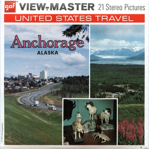 Anchorage Alaska - View-Master 3 Reel Packet - 1970s Views - Vintage - (zur Kleinsmiede) - (A106-G3A) Packet 3dstereo 