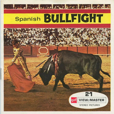 Bullfight (Spanish) - View-Master 3 Reel Packet - vintage - (C255-BG3) Packet 3Dstereo 