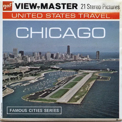 Chicago - View-Master 3 Reel Packet - vintage - (A551-G3B) Packet 3dstereo 