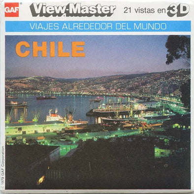 Chile - View-Master 3 Reel Packet - 1970s views - vintage - (K52-G6)