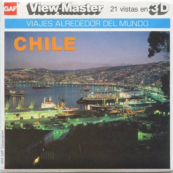 Chile - View-Master 3 Reel Packet - 1970s views - vintage - (K52-G6) Packet 3dstereo 