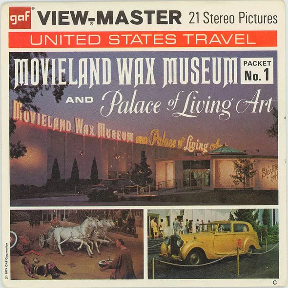 ANDREW - Movieland Wax Museum - No.1 - View-Master 3 Reel Packet - 1970s view - vintage - (A234-G3C) Packet 3dstereo 