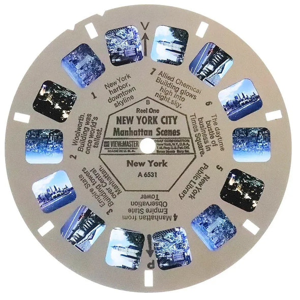 ANDREW - New York City - Manhattan Scenes - View-Master 3 Reel Packet - 1960s views - vintage - (A653-G1B) Packet 3Dstereo 