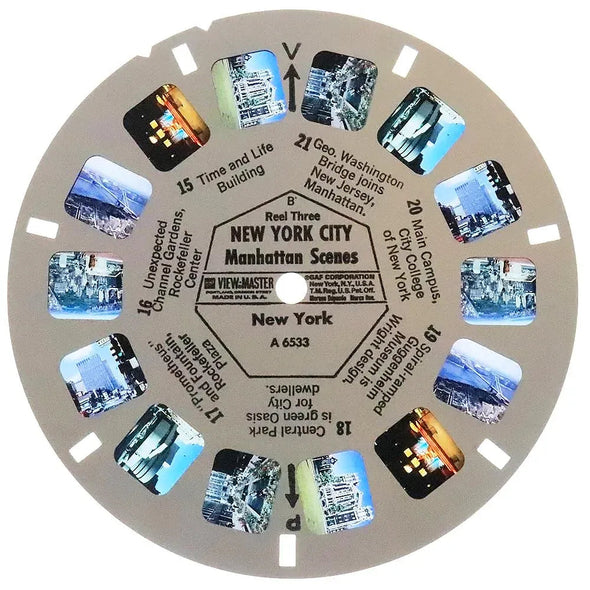 ANDREW - New York City - Manhattan Scenes - View-Master 3 Reel Packet - 1960s views - vintage - (A653-G1B) Packet 3Dstereo 
