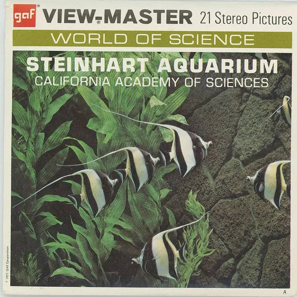 Steinhart Aquarium - View-Master 3 Reel Packet - 1970s view - vintage - A165-G3A Packet 3dstereo 