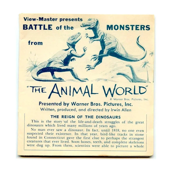 Battle of the Monsters from the Animal World - View-Master 3 Reel Packet - 1950s views - vintage - (ECO-ANI-WORL-S3)