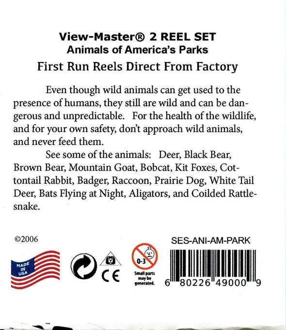 Animals of America's Parks - View-Master 2 Reel Set - NEW - (SES-ANI-AM-PARK) Packet 3dstereo 