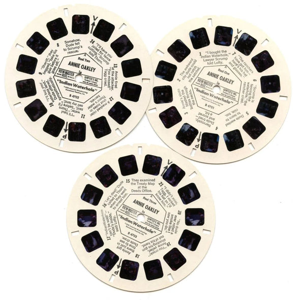 Annie Oakley in Indian Waterhole - View-Master 3 Reel Packet - 1960s - vintage (ECO-B470-S6A) 3dstereo 