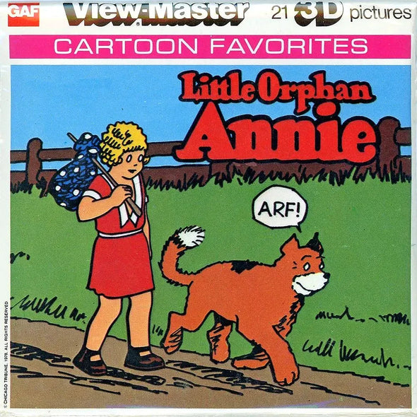 Annie - View-Master 3 Reel Packet - 1970s - Vintage - (PKT-J21-G5m) Packet 3Dstereo 