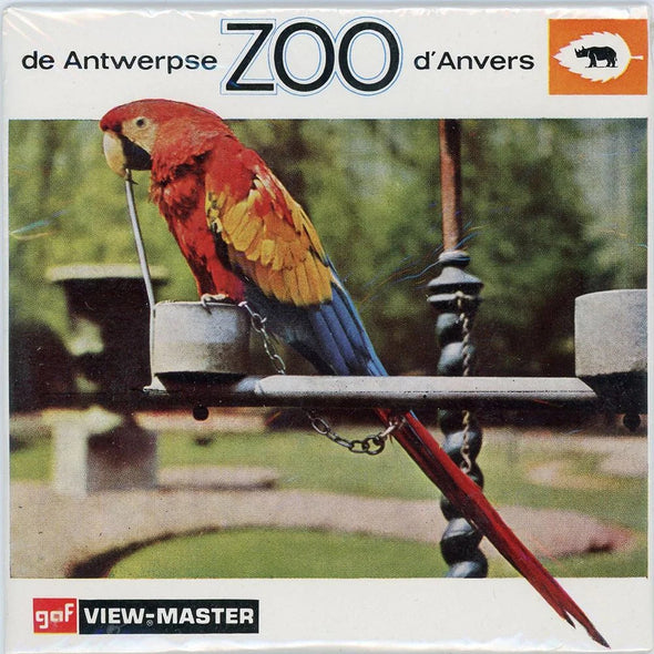 Antwerpse Zoo d'Anvers - View-Master 3 Reel Packet - 1970s views - vintage - (PKT-C372-BG1m) Packet 3dstereo 