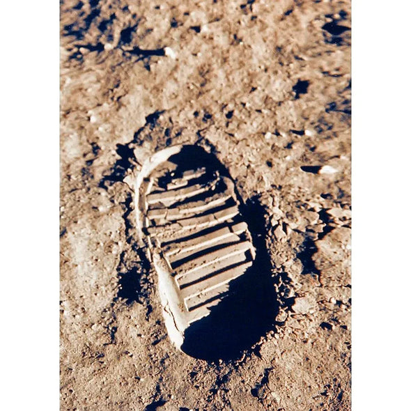 Apollo 11 footprint - 3D Lenticular Postcard Greeting Card - NEW Postcard 3dstereo 