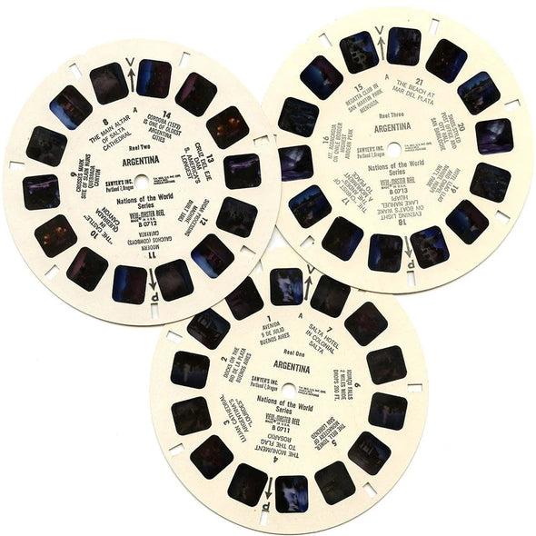 Argentina - Coin & Stamp - View-Master - Vintage - 3 Reel Packet - 1960s views - (PKT-B071-S6sc) Packet 3Dstereo 