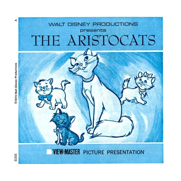 Aristocats - The Wonderful World of Disney - View-Master 3 Reel Packet - 1970s - Vintage - (PKT-B365-G3A) Packet 3Dstereo 