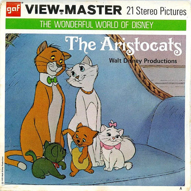 Aristocats - View-Master 3 Reel Packet - 1970s - vintage - (ECO-B365-G3A) Packet 3Dstereo 